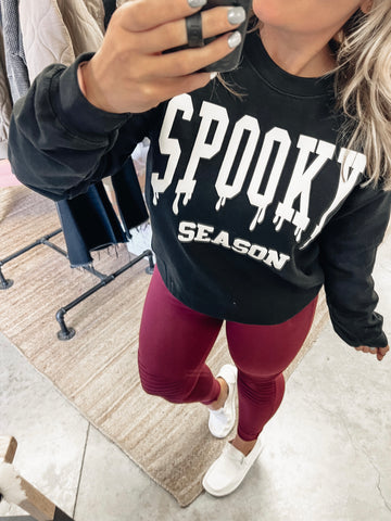 Spooky Season Puff Letter Crewneck