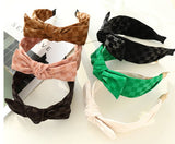 Satin Checkered Head Band