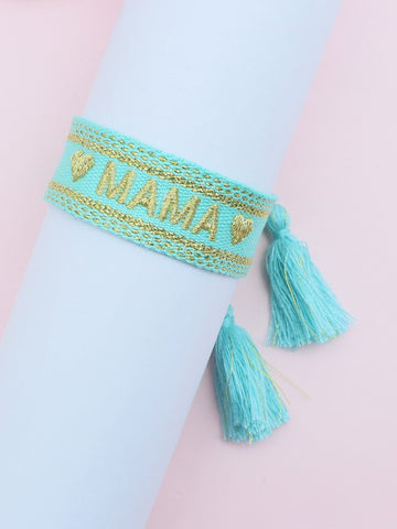 Embroidered Thread Adjustable Bracelets - MAMA