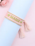 Embroidered Thread Adjustable Bracelets - MAMA