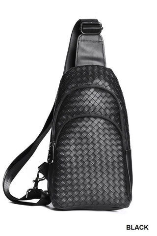 Woven Black Crossbody