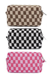 Checkered Makeup Bag