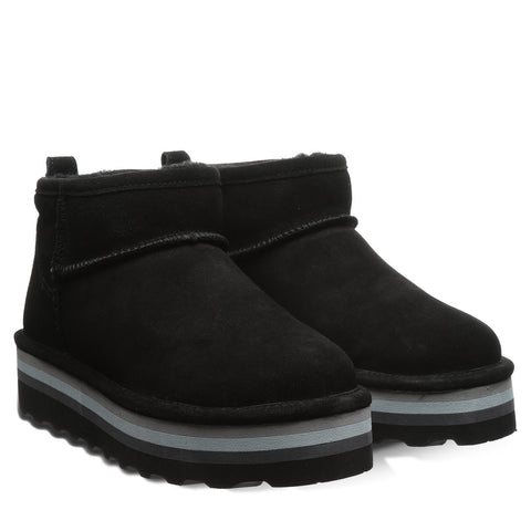 Retro Shorty Black Boots - BEARPAW