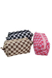 Checkered Makeup Bag