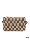 Checkered Makeup Bag