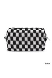 Checkered Makeup Bag