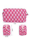 Checkered Makeup Bag