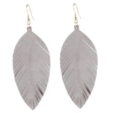 Suede Vegan Feather Earrings