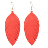 Suede Vegan Feather Earrings