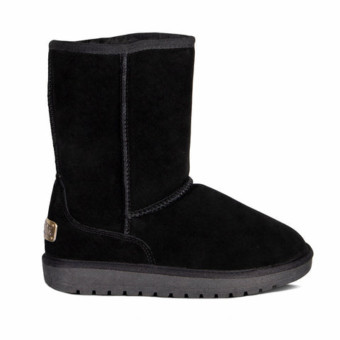 9" Sheepskin Boot - Black