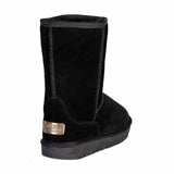 9" Sheepskin Boot - Black