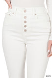 White Button Up Skinny Jeans