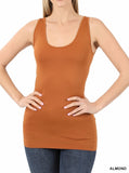 Short Thick Strap Tank - Almond