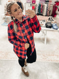 Button Up Flannel - Red