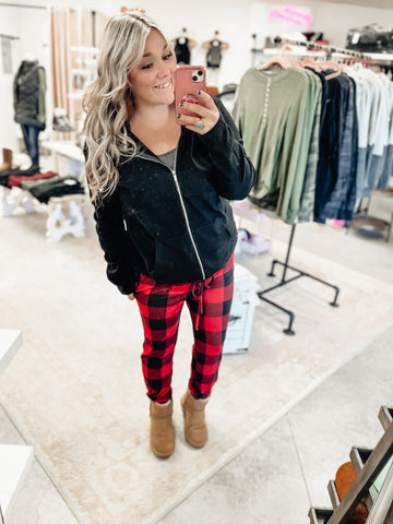 Plaid around the house - Joggers