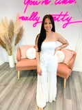 Tube Top Jumpsuit - White