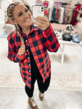 Button Up Flannel - Red