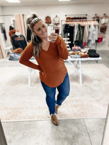 Luxe Long Sleeve Top - Almond